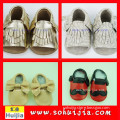 High quality and Safety Japan Used sweet color bow and tassels sandals kids shoes